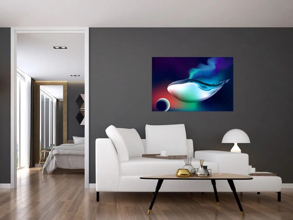 Kép - Egy bálna az űrben (90x60 cm)