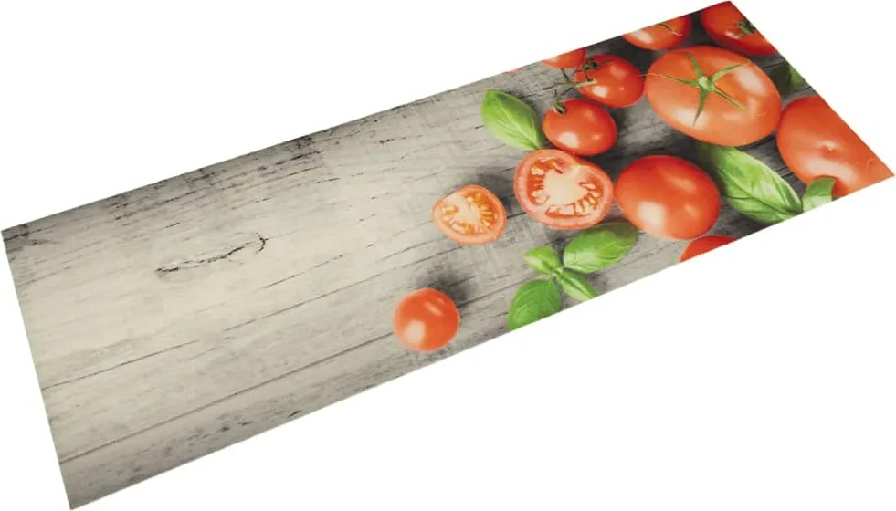 vidaXL mosható paradicsommintás bársony konyhaszőnyeg 45 x 150 cm