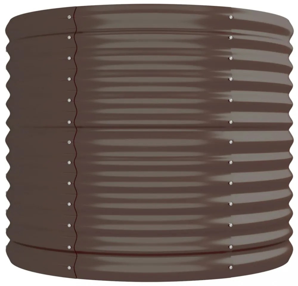 barna horganyzott acél kerti magaságyás 296x80x68 cm