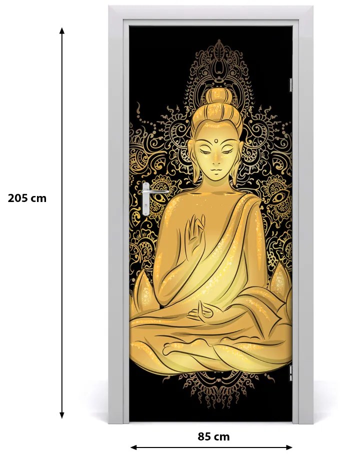 Poszter tapéta ajtóra Buddha mandala 95x205 cm