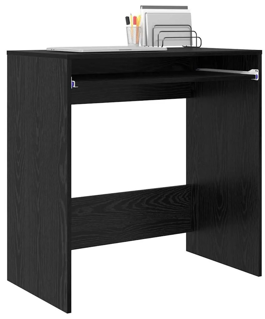 Asztal polcokkal Musta tammi 77.5 x 43 x 79 cm Faanyag