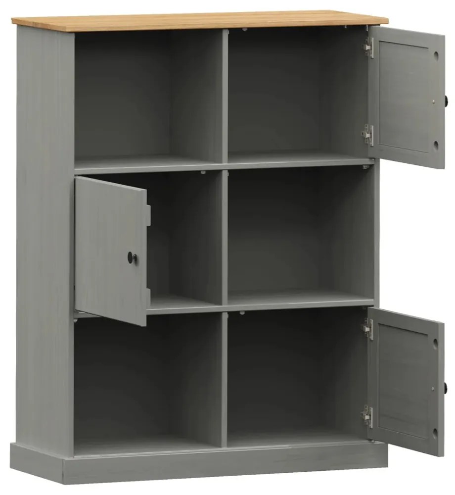 VIGO tömör fenyőfa könyvespolc 90x35x114,5 cm