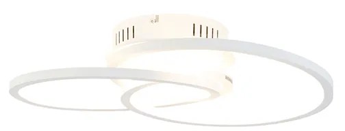Mennyezeti lámpa fehér 45 cm, beépített LED-del, 3 fokozatú fényerő-szabályzóval - Rowin