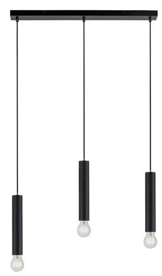 Leuchten Direkt 15618-18 - Csillár zsinóron BRUNA 3xE27/60W/230V fekete