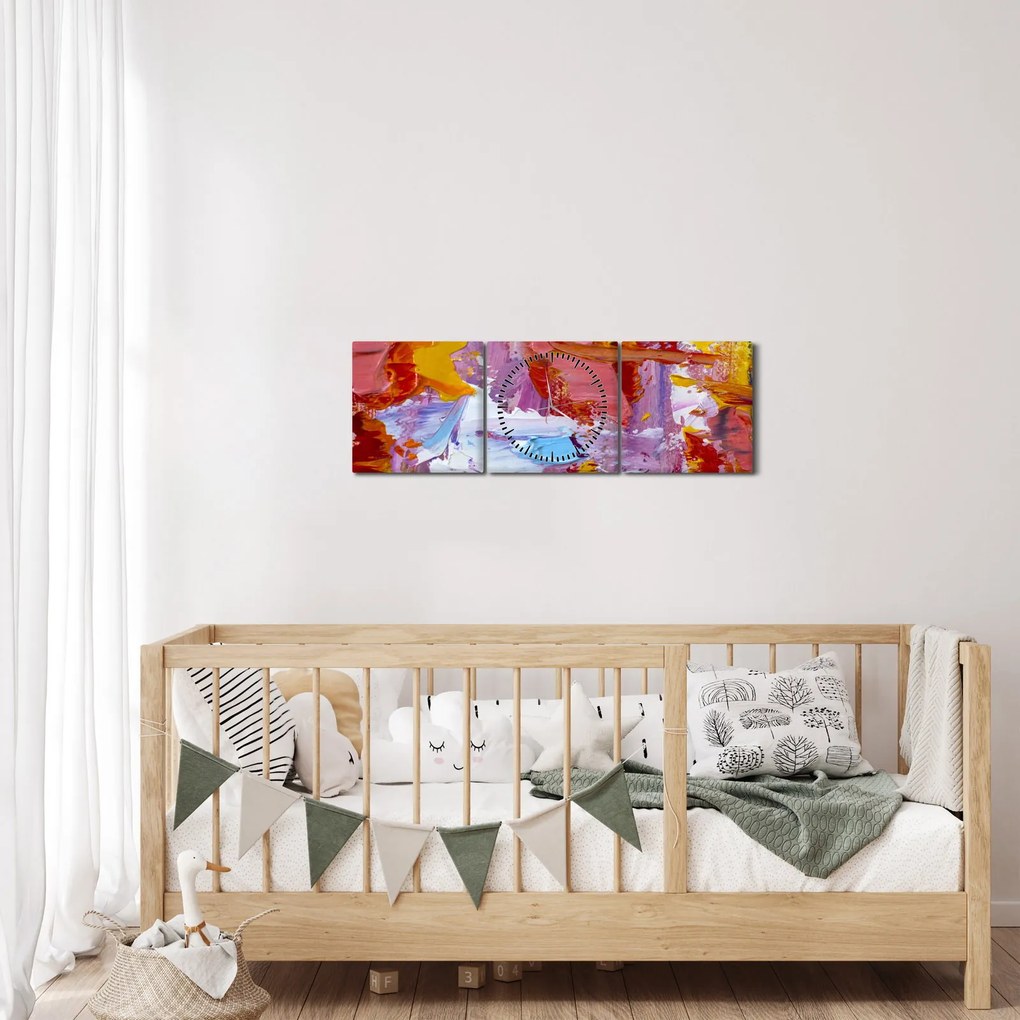 Kép - Olajfestmény (órával) (90x30 cm)