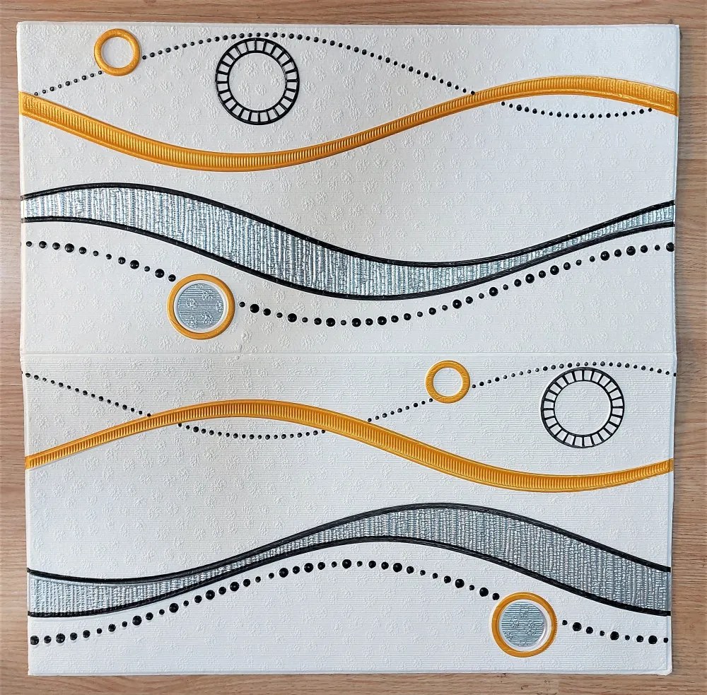 10 darab Öntapadós 3D falmatrica Klasszikus Absztrakt mintával 70x 70 x 0,6 cm-es méretben Tapéta