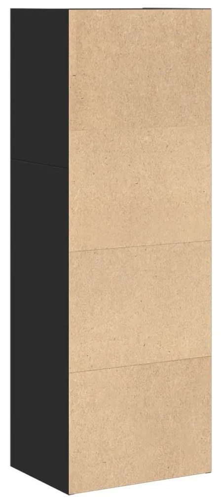 fekete szerelt fa könyvespolc 40 x 30 x 114 cm