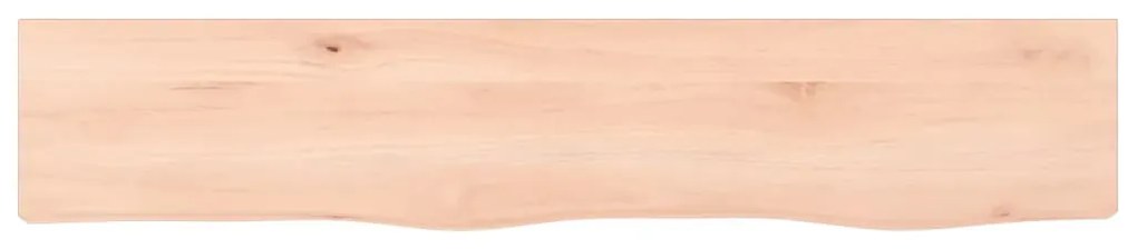 kezeletlen tömör tölgyfa fali polc 100x20x2 cm