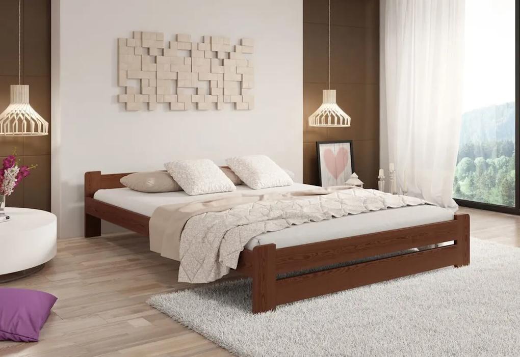 P/ HERA ágy matraccal és ágyráccsal AJÁNDÉK, 120x200 cm, dió-lakk
