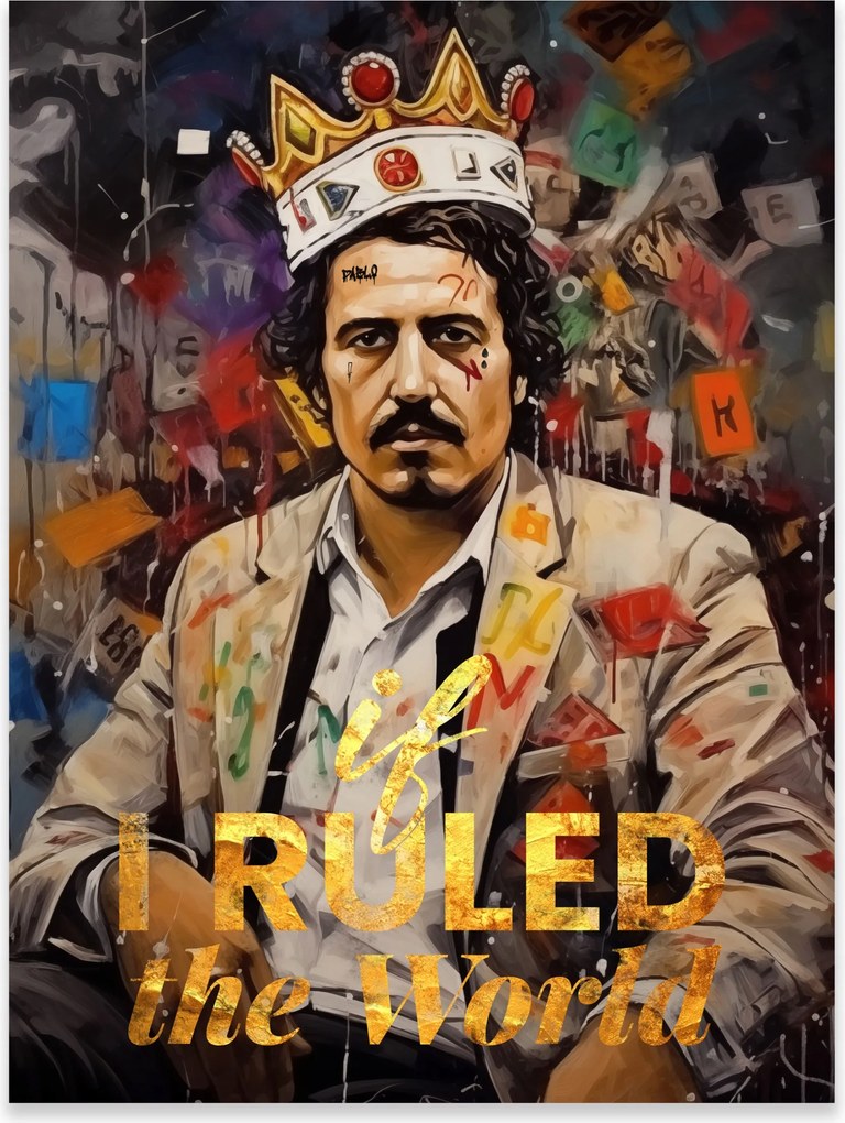 Pablo Escobar Fali Poszter Motivációs Idézet Vászonkép Keret nélkül 40x30