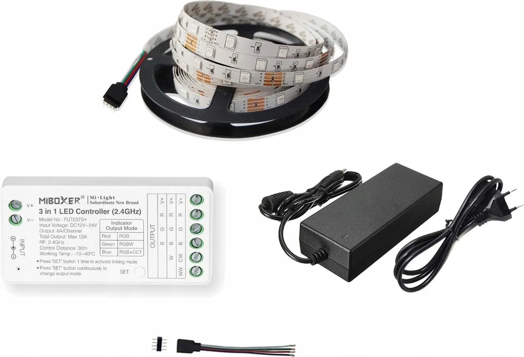 Zóna Szett FUT037S Mi-Light Led 250cm Rgb Szalag Fehér 5050