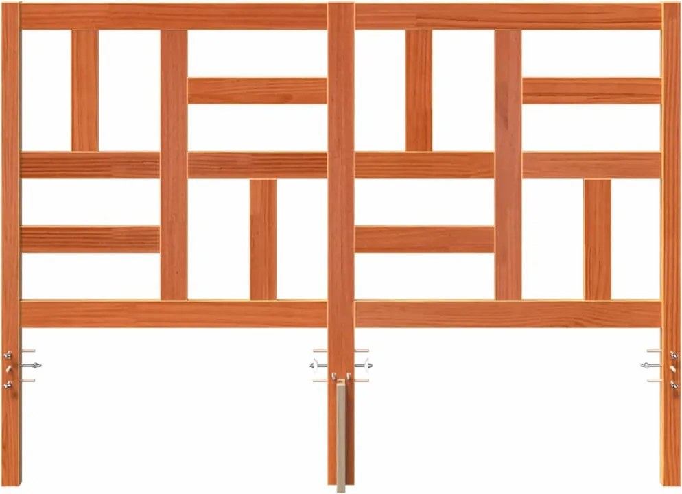 Ágyszerkezet Fejtámla fejtámlával Viaszbarna 145.5 x 4 x 104 cm