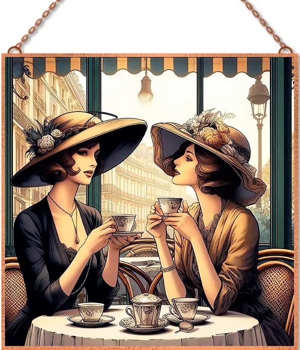 Kávészünet üvegkép, falikép