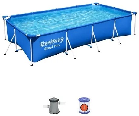 Bestway föld feletti medence Steel Pro, 401 x 211x 81 cm