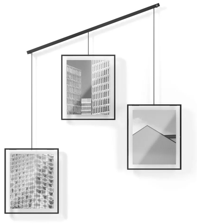 Fekete fém fali képkeret szett 3 db-os 73x82 cm Exhibit – Umbra