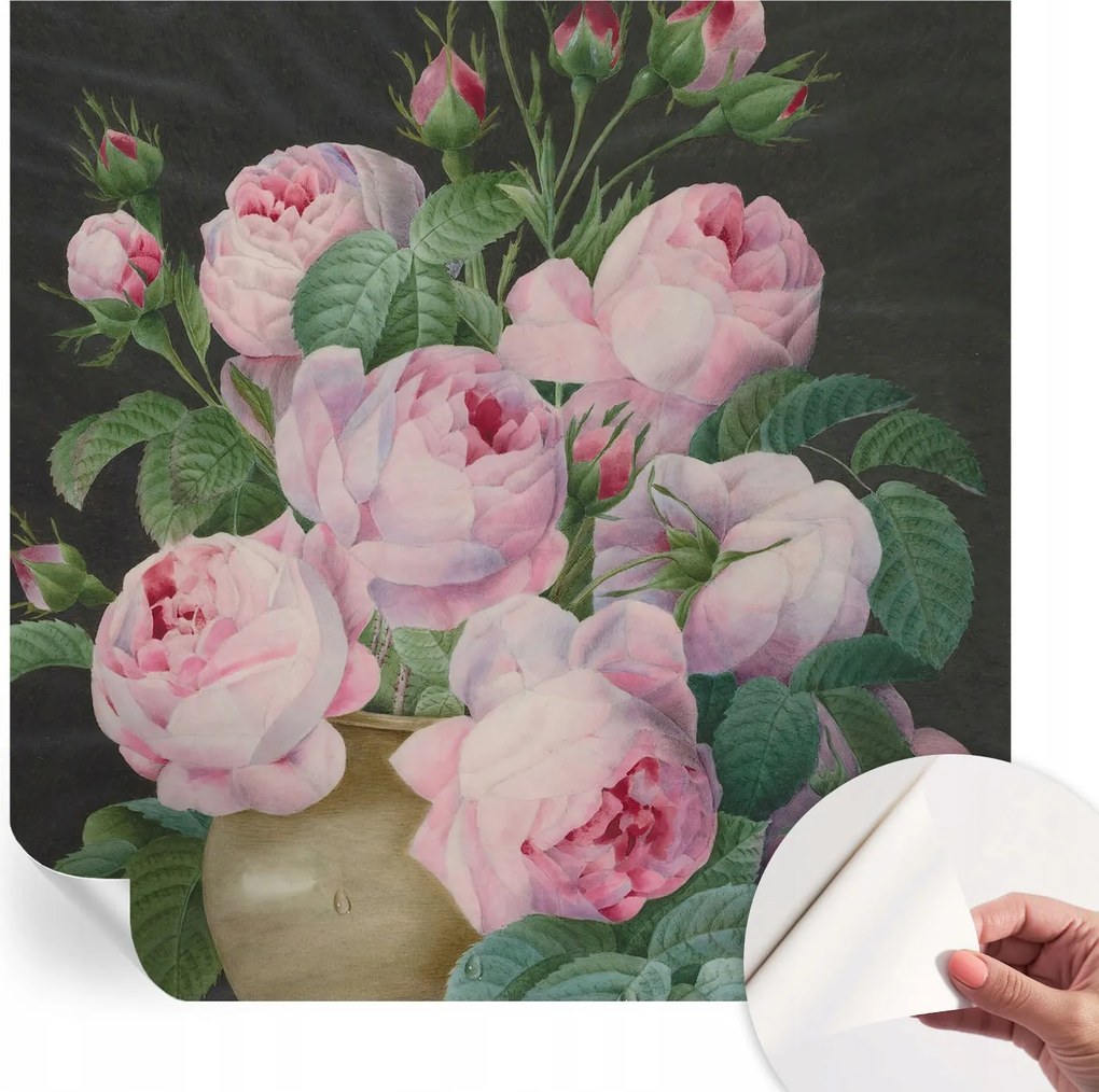 Öntapadós tapéta Falfestmény Prémium Virágos elegancia 250x250 cm