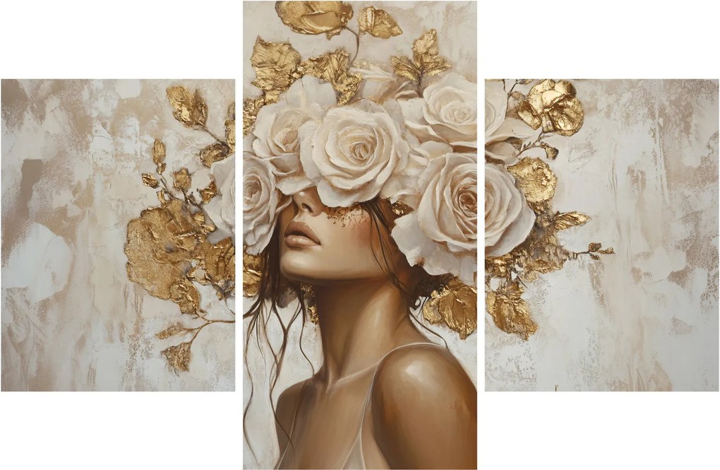 Kép - Lány rózsákkal (90x60 cm)