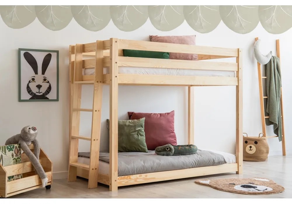 Emeletes fenyőfa gyerekágy 70x140 cm CLPB - Adeko