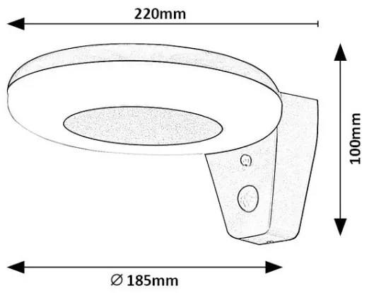 Rabalux 77010 - LED Napelemes lámpa érzékelővel CERTOVO LED/4W/3,7V IP44