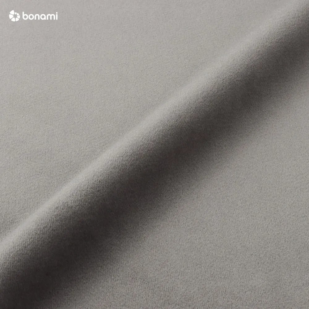 Szürke bársony sarokkanapé (U alakú) Jodie - Micadoni Home