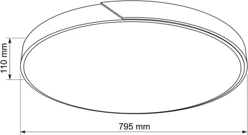 Brilagi - dimmelhető LED lámpatest PILANA LED/72W/230V tölgy/fekete átm. 80 cm + távirányító