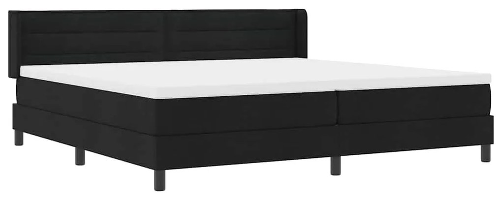 Boxspring ágy matraccal matracmal Fekete 200 x 200 cm