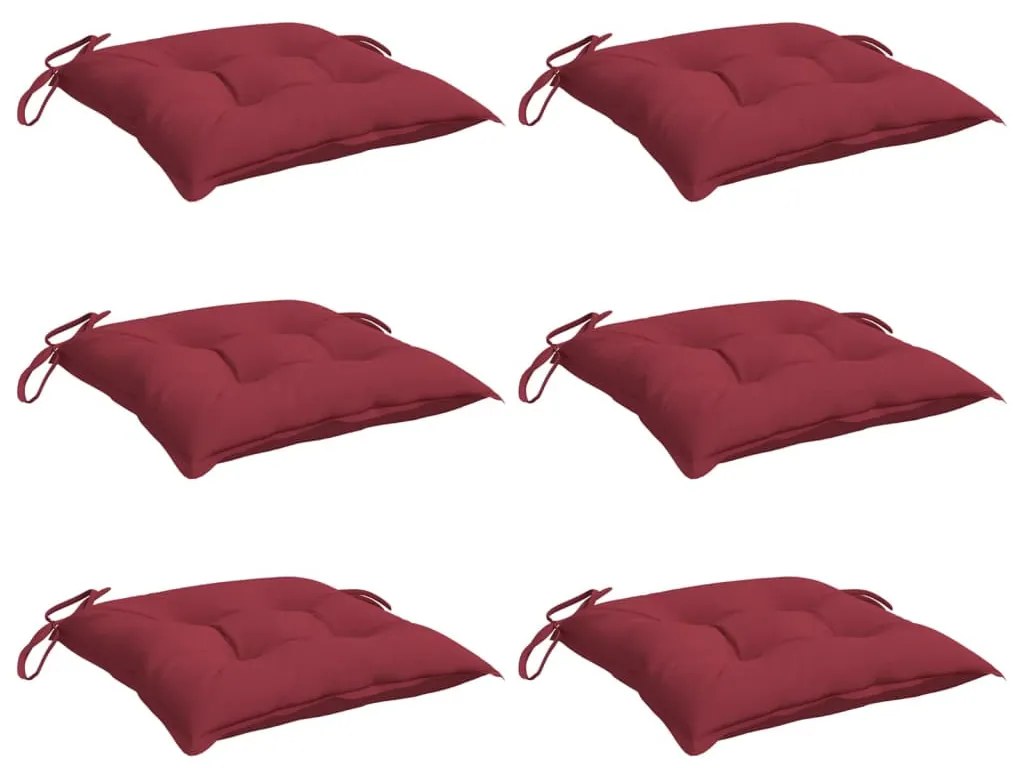 6 db bordó oxford szövet raklappárna 50 x 50 x 7 cm