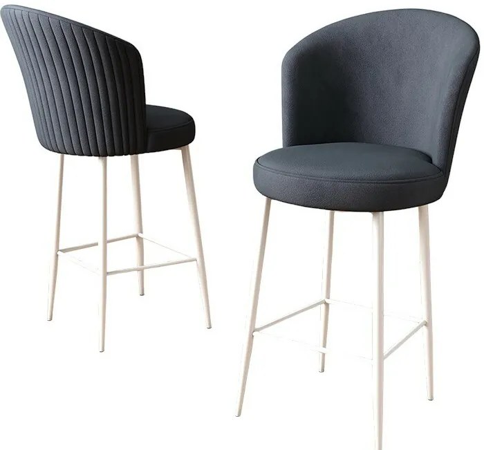 Alte Anthracite and White bárszék szett, 4 db, 4 db
