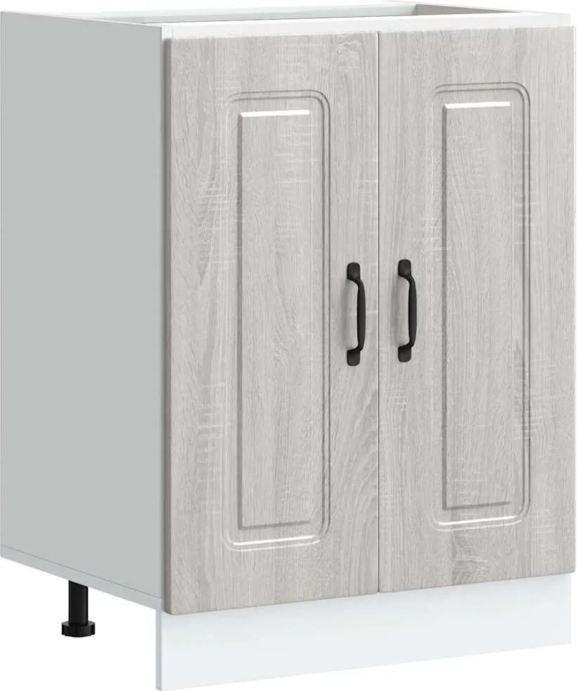 vidaXL Mosogató aljzat szekrény Kalmar szürke sonoma 60x46x81,5 cm