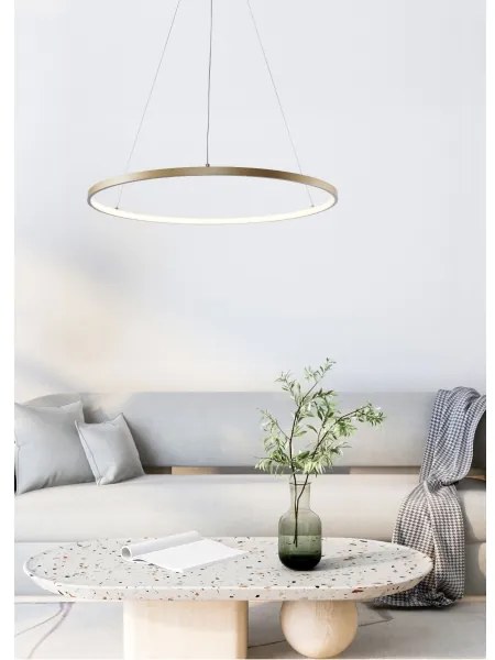 Zuma Line 2023201-GD60 - LED Csillár zsinóron BRENO LED/28W/230V 3000/4000/6000K