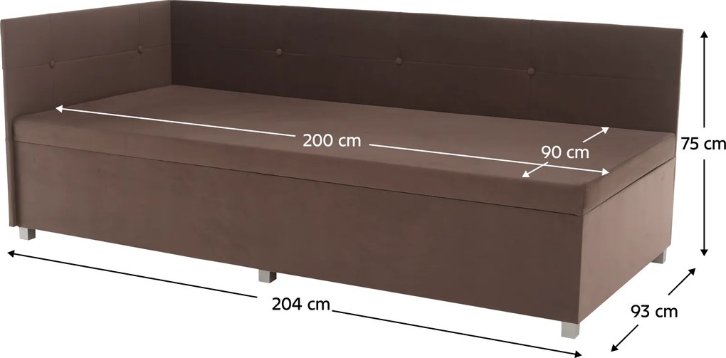 Heverő tárolóhellyel, barna Taupe, AURIA UNI