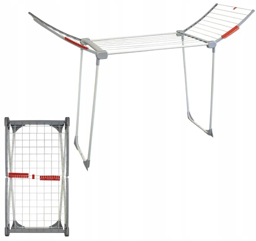 Erga Model 305 Astra, ruhaszárító 175x54x110 cm, fehér-szürke, ERG-SEP-10SUSSTOMO305