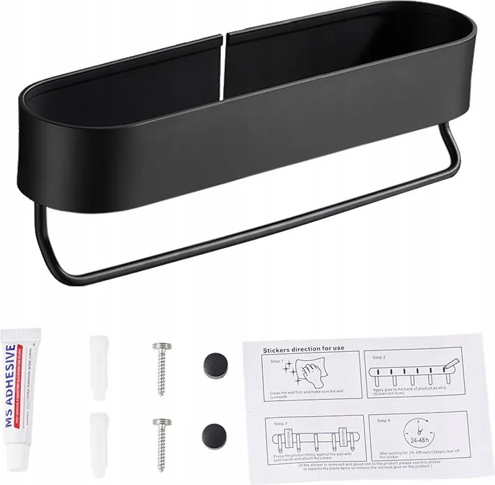 Zuhanypolc fúrás nélkül fürdőszoba 30CM