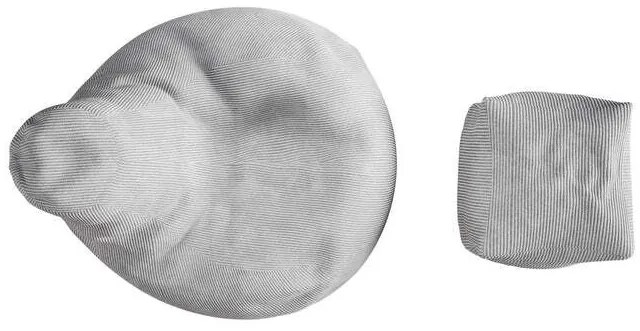 Juskys Chillex babzsák lábtartóval - szürke