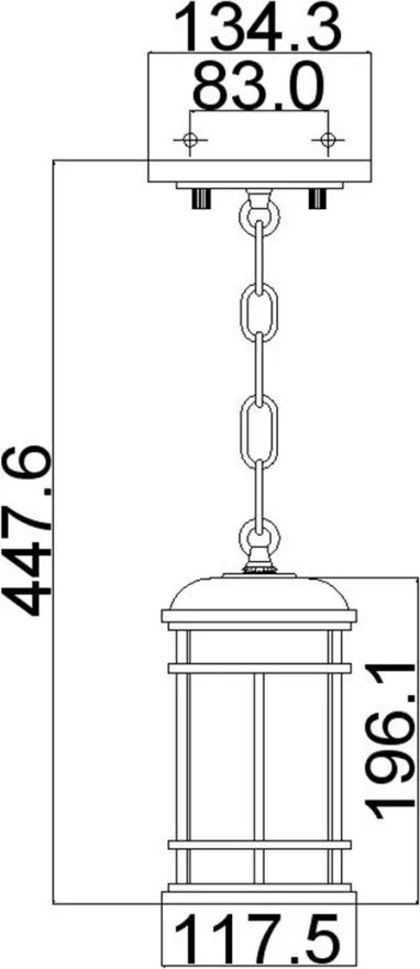 ELSTEAD FELIGHTHOUSE8SBLK LIGHTHOUSE Kültéri Függő Lámpa IP44