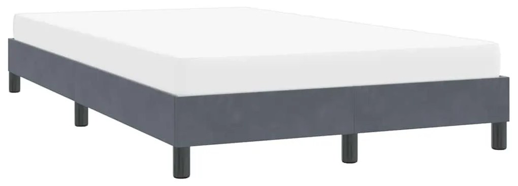 vidaXL ágykeret matrac nélkül Sötét szürke 120x210 cm Velvet