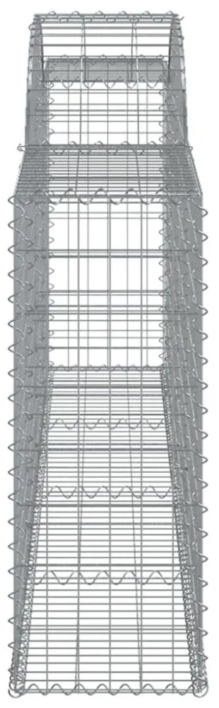 3 db íves horganyzott vas gabion kosár 300x30x80/100 cm