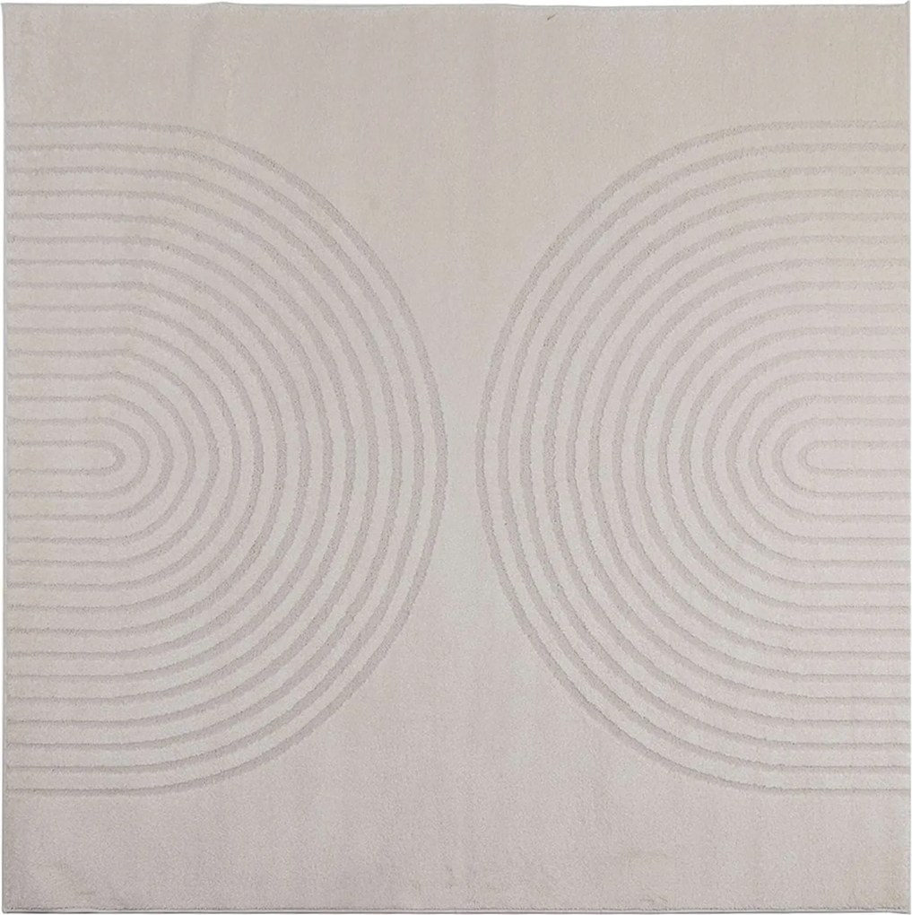 vidaXL Területszőnyegek Négyzet GALATI Krém 200 x 200 cm Poliészter