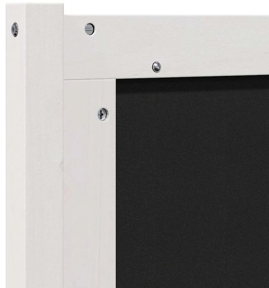 Kárpitozott fejtámla fejtámlával Fehér 120 cm Tömör fenyőfa