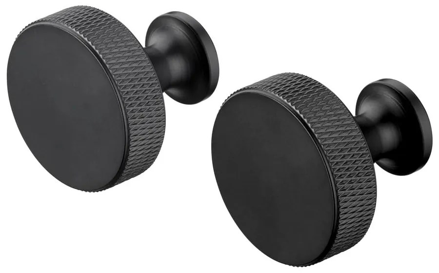 Fekete fali fém akasztó szett 2 db-os Rof – Blomus