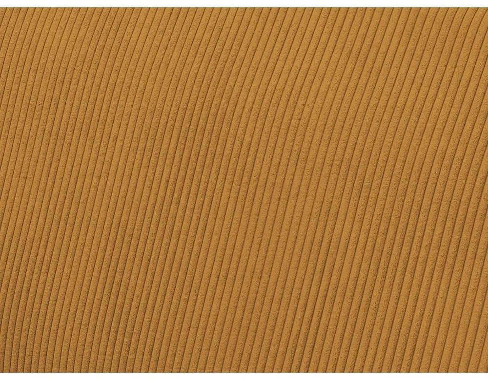 Mustársárga kordbársony kinyitható-tárolóhelyes sarokkanapé Voltaire – Bobochic Paris