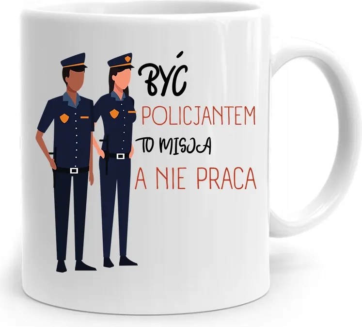 A Rendőrnő Bögre Küldetés Nem Munka nyomott mintával