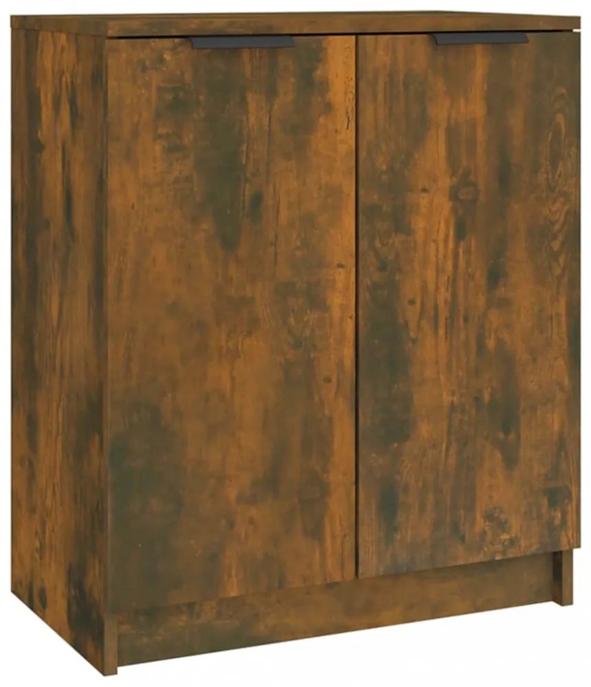 füstös tölgyszínű szerelt fa cipősszekrény 59 x 35 x 70 cm