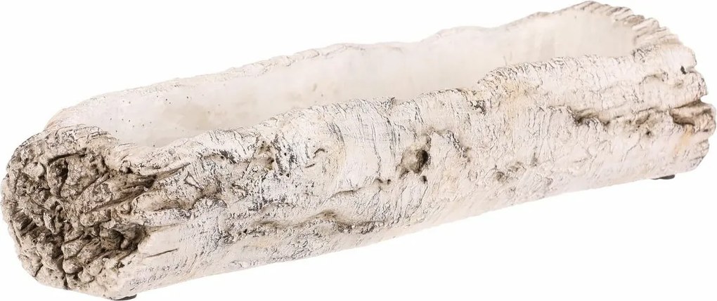 Virágtartó - virágláda, nyírfa utánzat, 39 x 14 x 8 cm, 39 cm