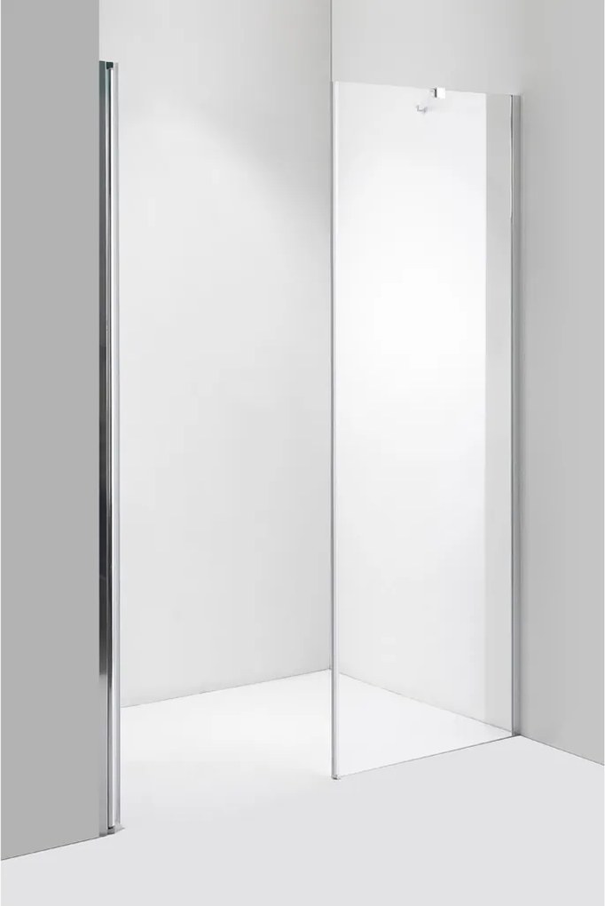 Stuxi Verona Fix 210 cm (110+100) széles csukló zuhanyajtó fix fallal, 6 mm vízlepergető üveggel, króm profillal, 195 cm magas