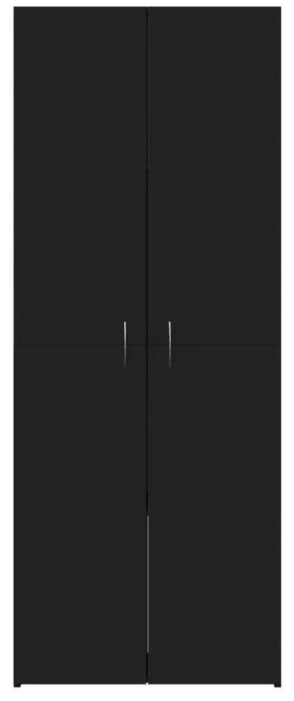 fekete szerelt fa irattartó szekrény 60 x 32 x 153 cm