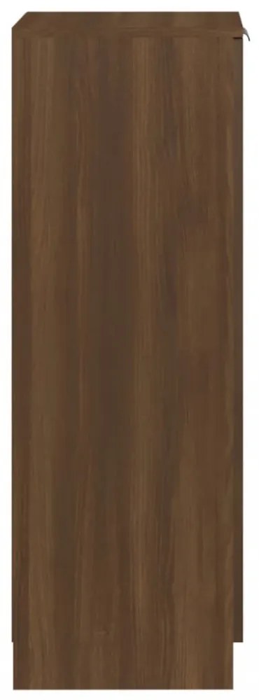 barna tölgyszínű szerelt fa cipősszekrény 30 x 35 x 100 cm