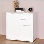 Casaria® Fehér komód 2 ajtóval és fiókokkal