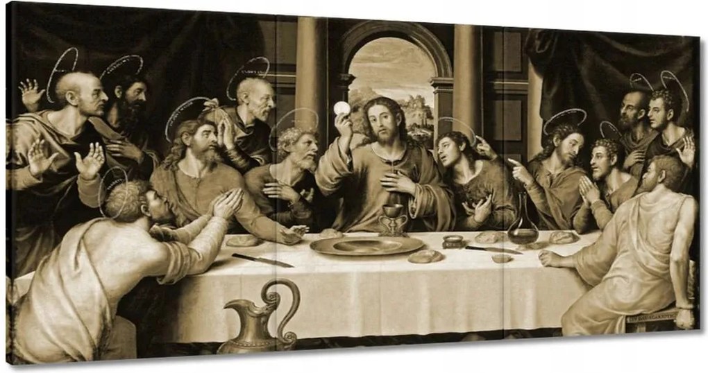 Vászonkép 60x30 Utolsó vacsora Jézus