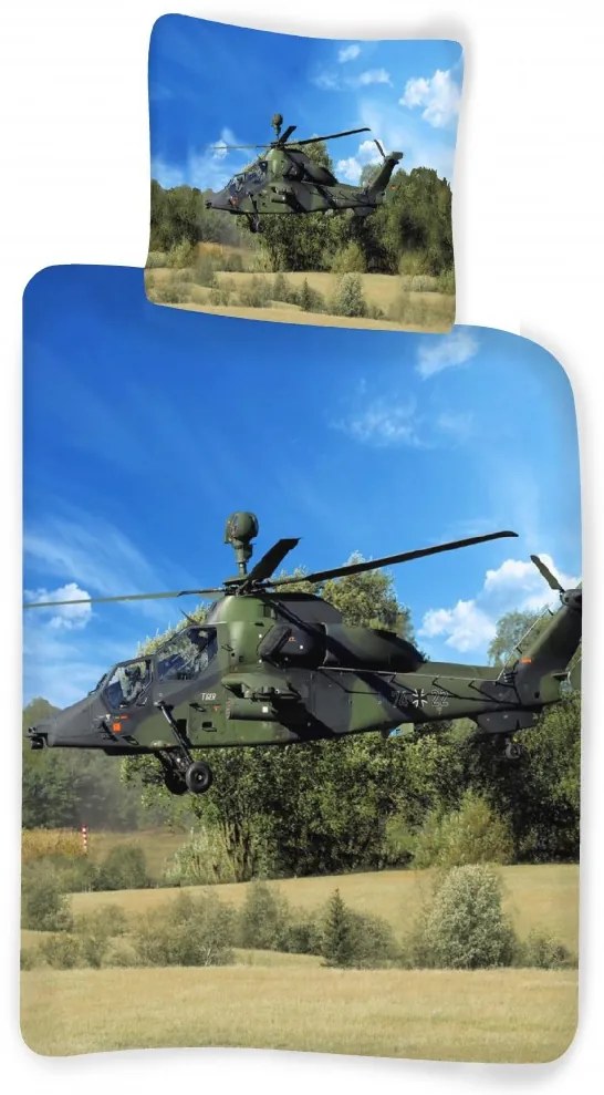 Helikopter Military ágyneműhuzat 135×200cm, 80×80 cm